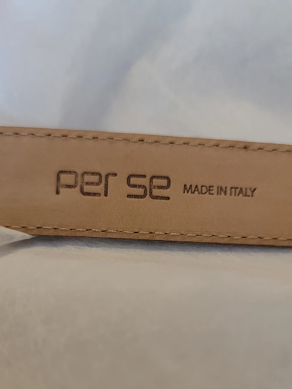 NWT Per Se by Carlisle Made in Italy Terracotta Leather Double Wrap Belt
